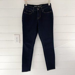 Old Navy Mid-Rise Dark Wash Curvy Skinny Jeans